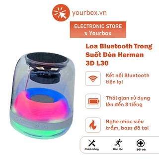 Loa bluetooth l30 trong suốt led 3d rgb đổi màu, loa đèn led âm thanh vòm 6d 10w, thiết kế cực đẹp – yourbox.vn