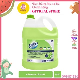 [Hoả Tốc] Nước Lau Sàn Sunlight Chuyên Dụng Đánh Bay Dầu Mỡ Hương Trà Xanh Can 3.8kg 3.8 kg