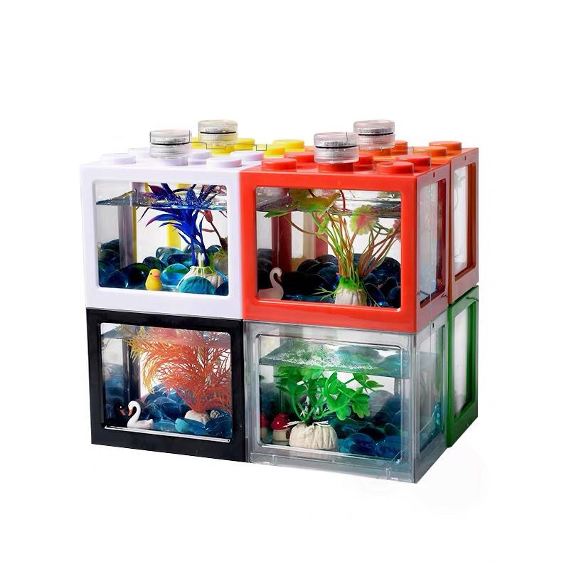 Hộp xếp hình nhỏ bể cá bể cá đặc biệt douyu Thái Lan bể cá để bàn nhỏ bể cá cảnh quan/xây dựng sinh 