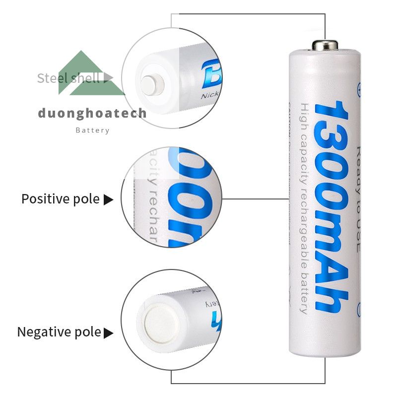 Combo 4 Viên Pin Sạc BESTON AAA 1300mAh 1.2V - HÀNG CÔNG TY CHÍNH HÃNG