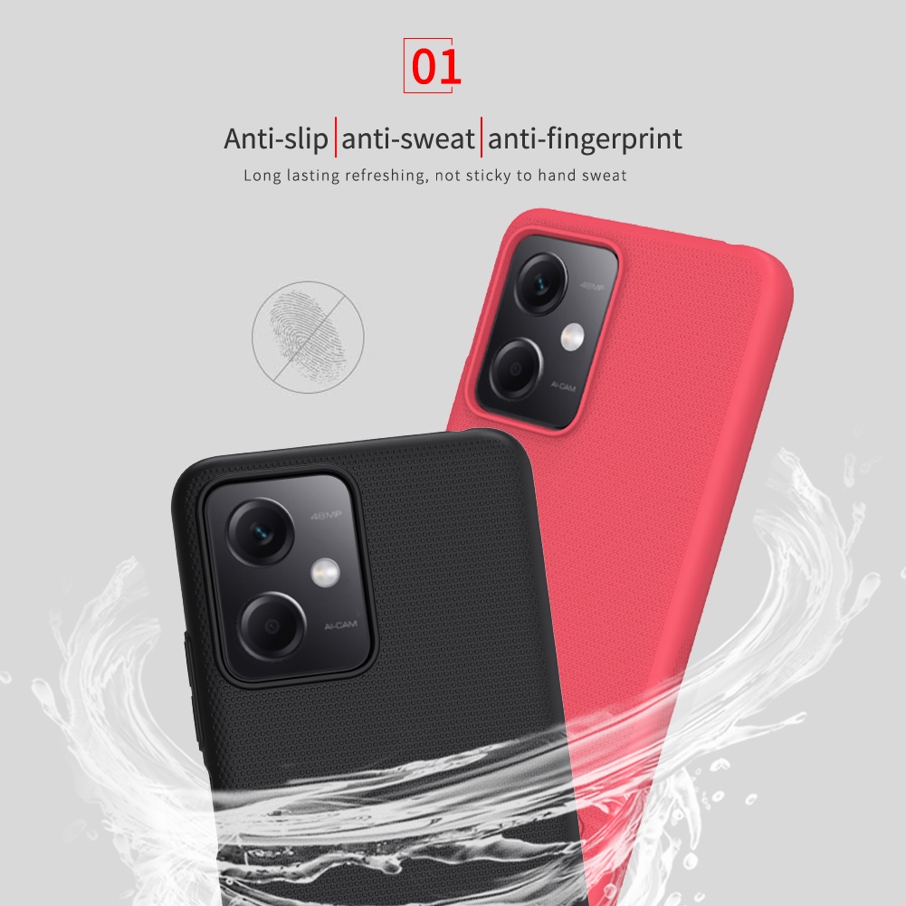 Ốp Điện Thoại Nillkin Bằng PC Cứng Siêu Mỏng Mặt Nhám Chống Sốc / Dấu Vân Tay Cho Redmi Note 12 5G