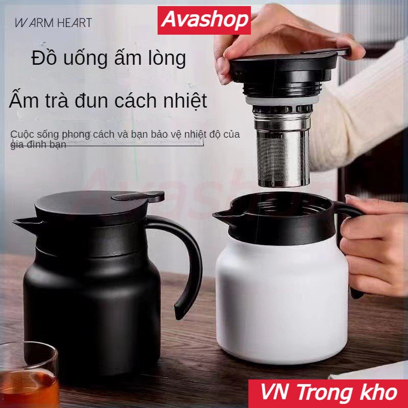 Bình Pha Trà Giữ Nhiệt Ấm giữ nhiệt pha trà Ca giữ nhiệt pha trà inox 316 dung tích 1 lít hàng cao cấp