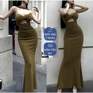 Đầm body cúp ngực sexy dáng dài đuôi cá, kèm ảnh thật trải sàn