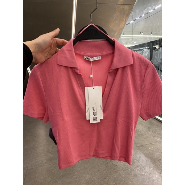 Áo polo croptop Zara Authentic