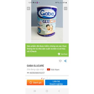 [900gr/hộp, HSD 2027]Sữa Gaba Glucare.
