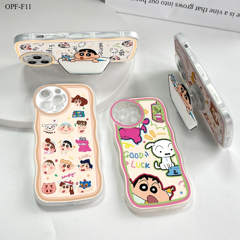 【Free Holder】 Ốp điện thoại in hình Crayon Shin-chan ngộ nghĩnh cho OPPO F11 F9 F7 F5 F1S Youth Pro