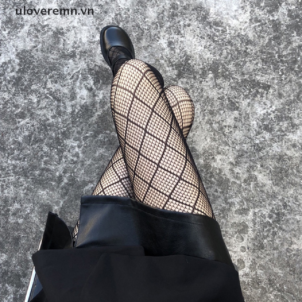 Quần Tất Lưới Kẻ Ô Vuông Đen Quyến Rũ Cho Nữ