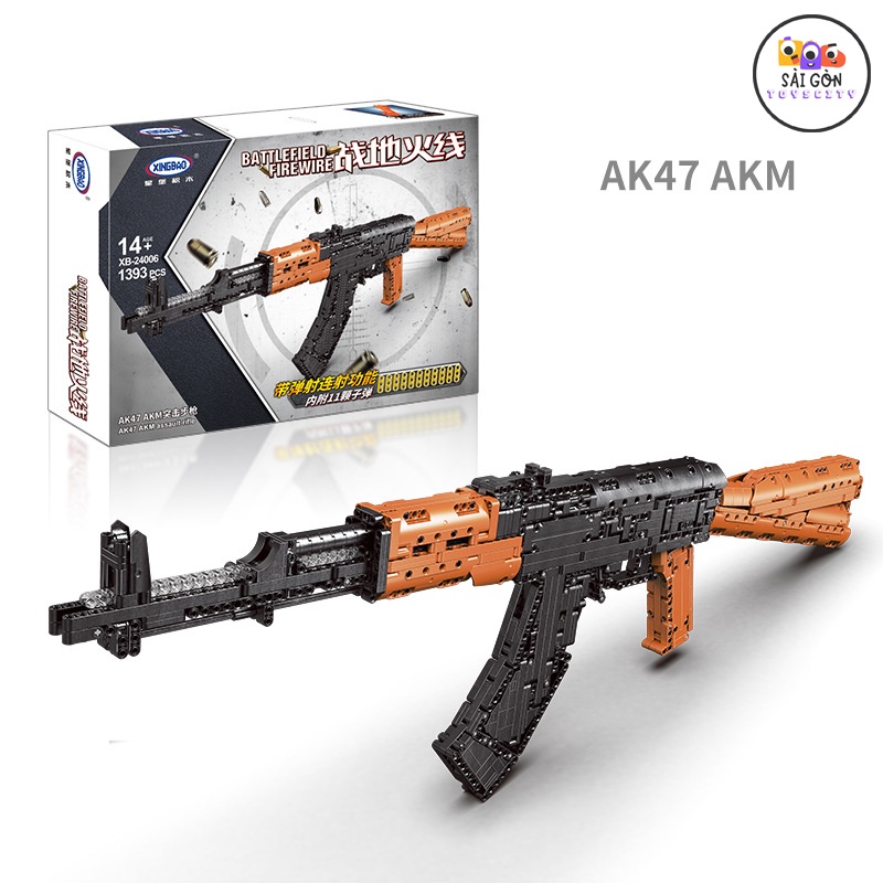 Đồ Chơi Lắp Ráp Kiểu LEGO Mô Hình PUBG Súng AK47 XINGBAO XB-24006 Với 1393 PCS