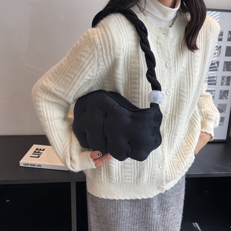 Túi Xách Đeo Vai Chất Liệu Nhung Thiết Kế Đơn Giản Thời Trang 2022 Cho Nữ