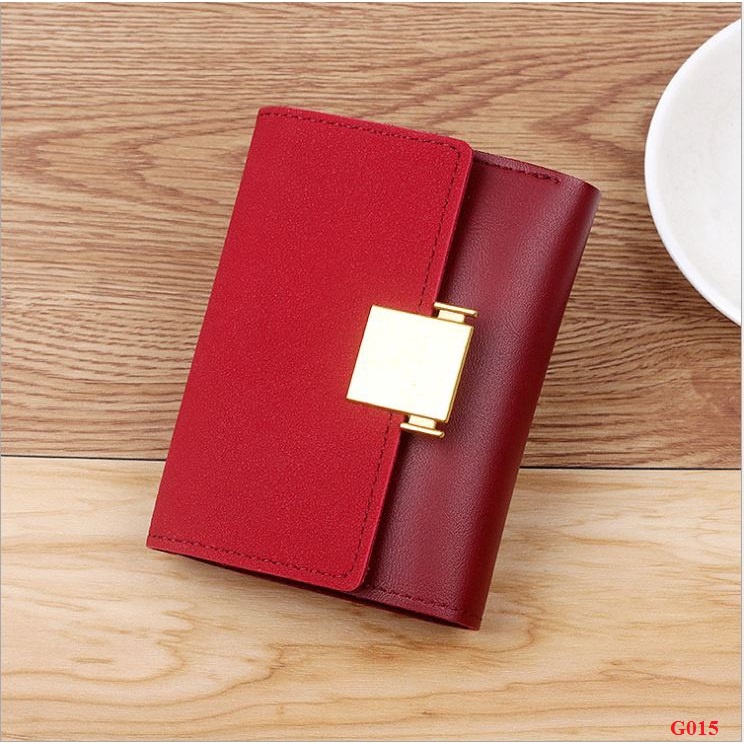 Ví ngắn nữ da lộn form nhỏ xinh đựng tiền, thẻ tiện dụng H63