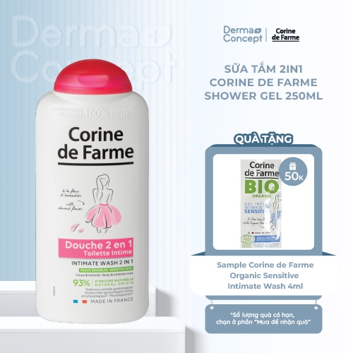 Sữa tắm 2in1 Corine De Farme Shower Gel 250ml