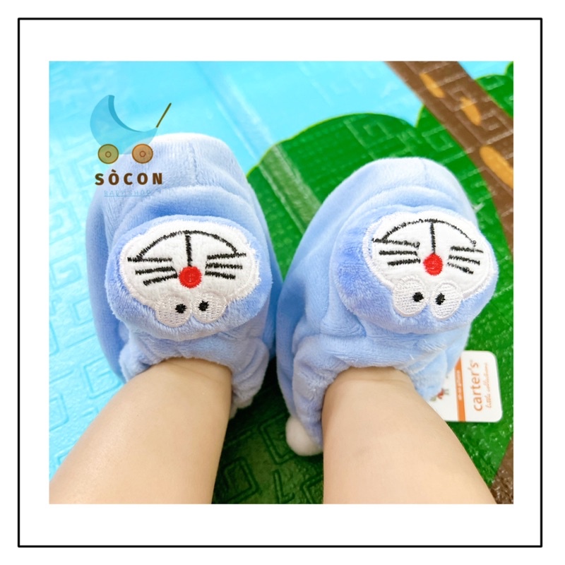 Tất / giày hình thú 3D chèn lục lạc cho bé 0 - 6 tháng