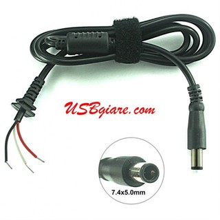  DÂY NGUỒN DC CHO SẠC LAPTOP HP DELL CHÂN KIM 7.4 X 5.0MM 