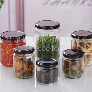 Hũ thủy tinh tròn nắp thiếc 220ml - 350ml - 500ml