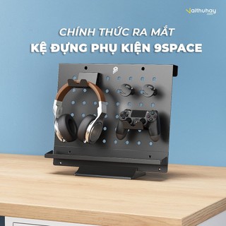 Kệ đựng phụ kiện 9space kiêm giá đỡ điện thoại tablet đa năng bằng thép không gỉ, chống trầy