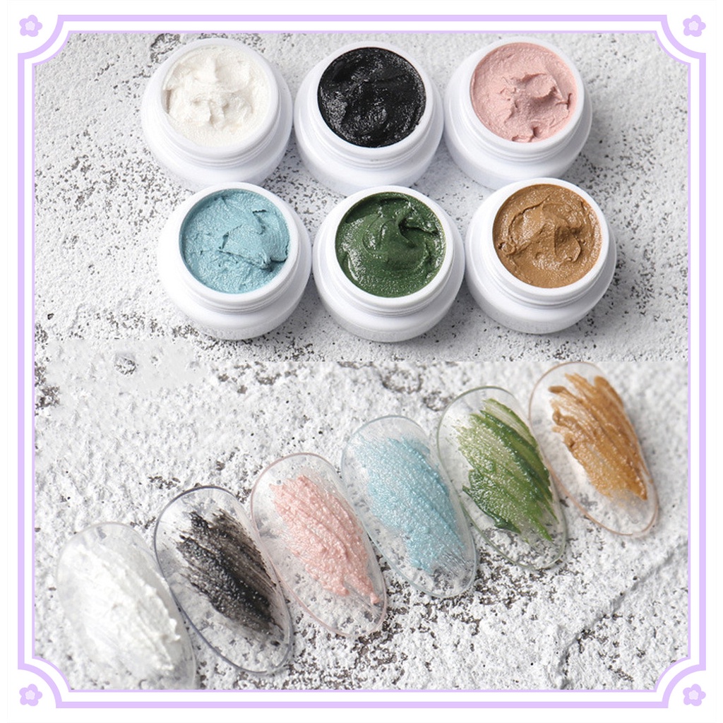 1 Lọ Nước Sơn Móng Tay Gel UV Tạo Hiệu Ứng 3D Sáng Tạo 6 Màu Tùy Chọn