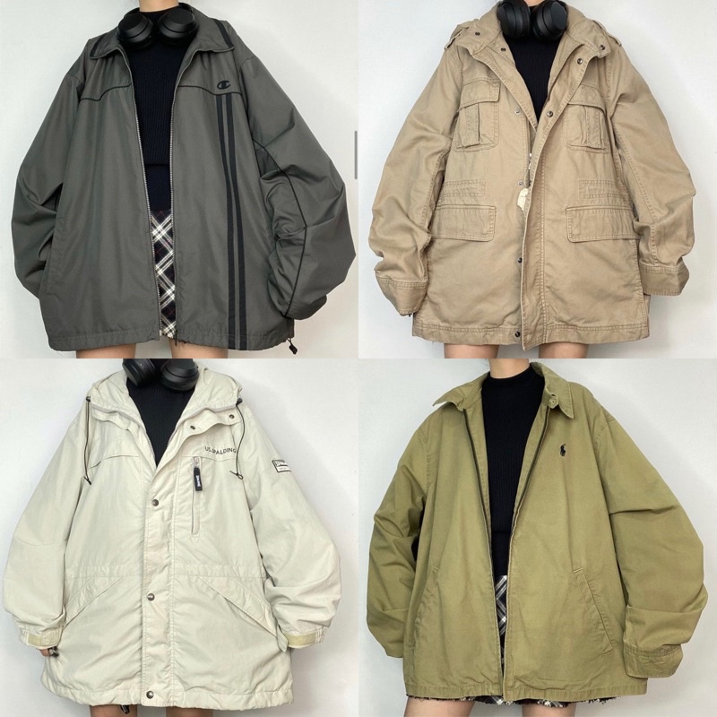 Jacket 2hand - Áo khoác gió kaki hàng thùng tuyển Hàn, Nhật, Mỹ