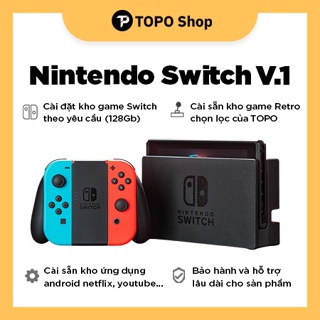 Nintendo Switch V1/V2 Fullbox - cài sẵn game (256Gb) + App Android + Game Retro