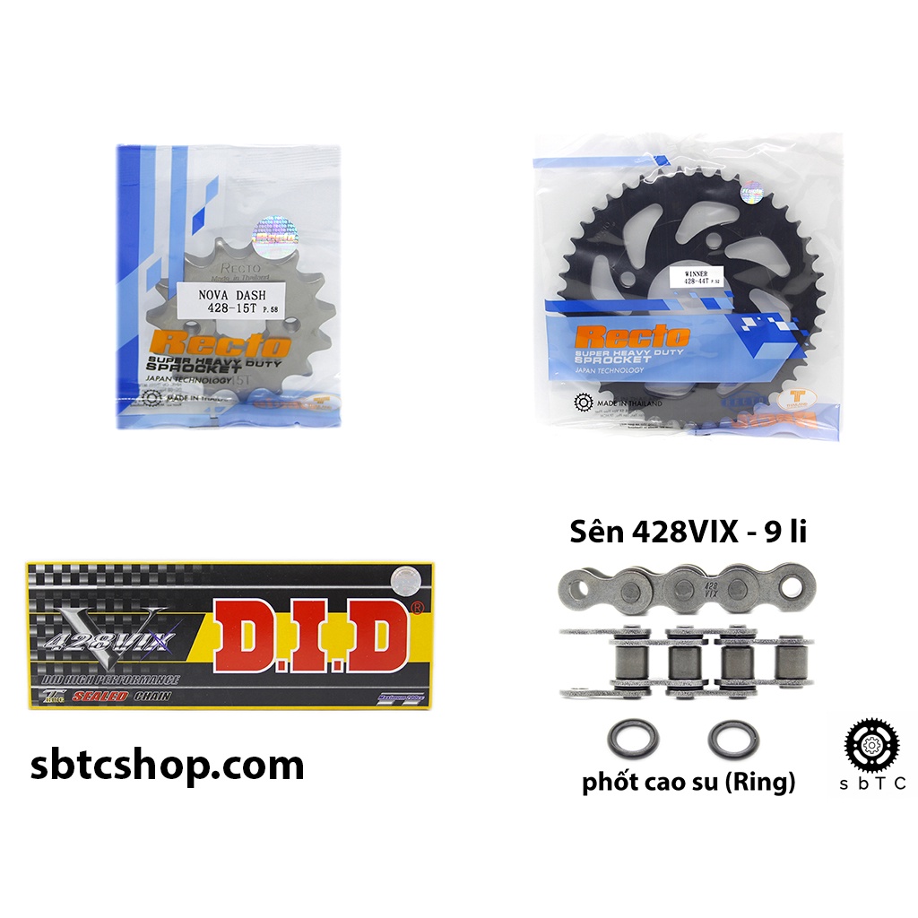 NSD Nhông dĩa Recto sên TFX DID phốt cao su Winner Sonic