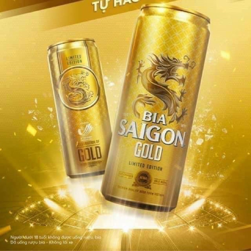 Bia Sài Gòn gold thùng 18 lon x330ml