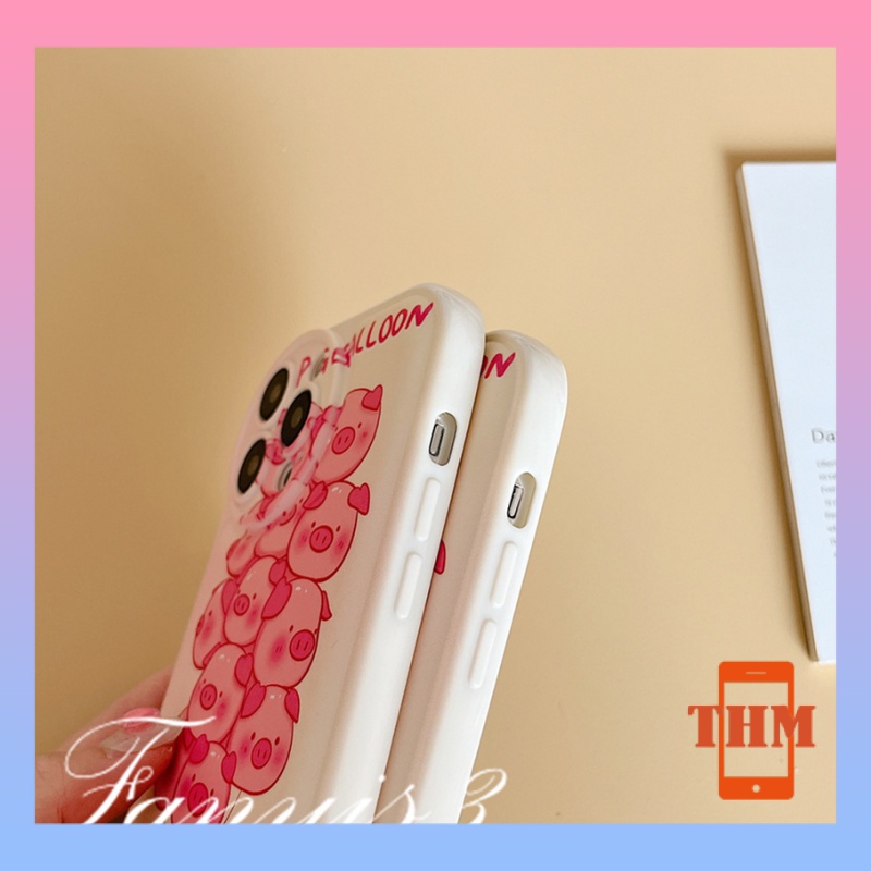 Ốp Điện Thoại Mềm Hình Heo Dễ Thương Cho Iphone6 6splus 7 7plus 8 8plus XR x xs 12 11 pro max plus 13 promax-5013