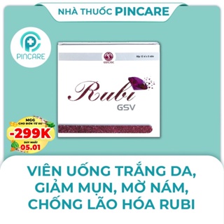 Viên uống đẹp da Rubi GSV giảm mụn, mờ sạm nám, ngừa lão hoá