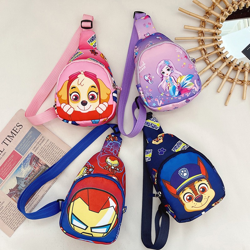 Túi Đeo Chéo Dây Rút In Hình Gấu Hoạt Hình Phong Cách Hàn Quốc Dễ Phối Đồ Dành Cho Bé Trai Và Bé Gái