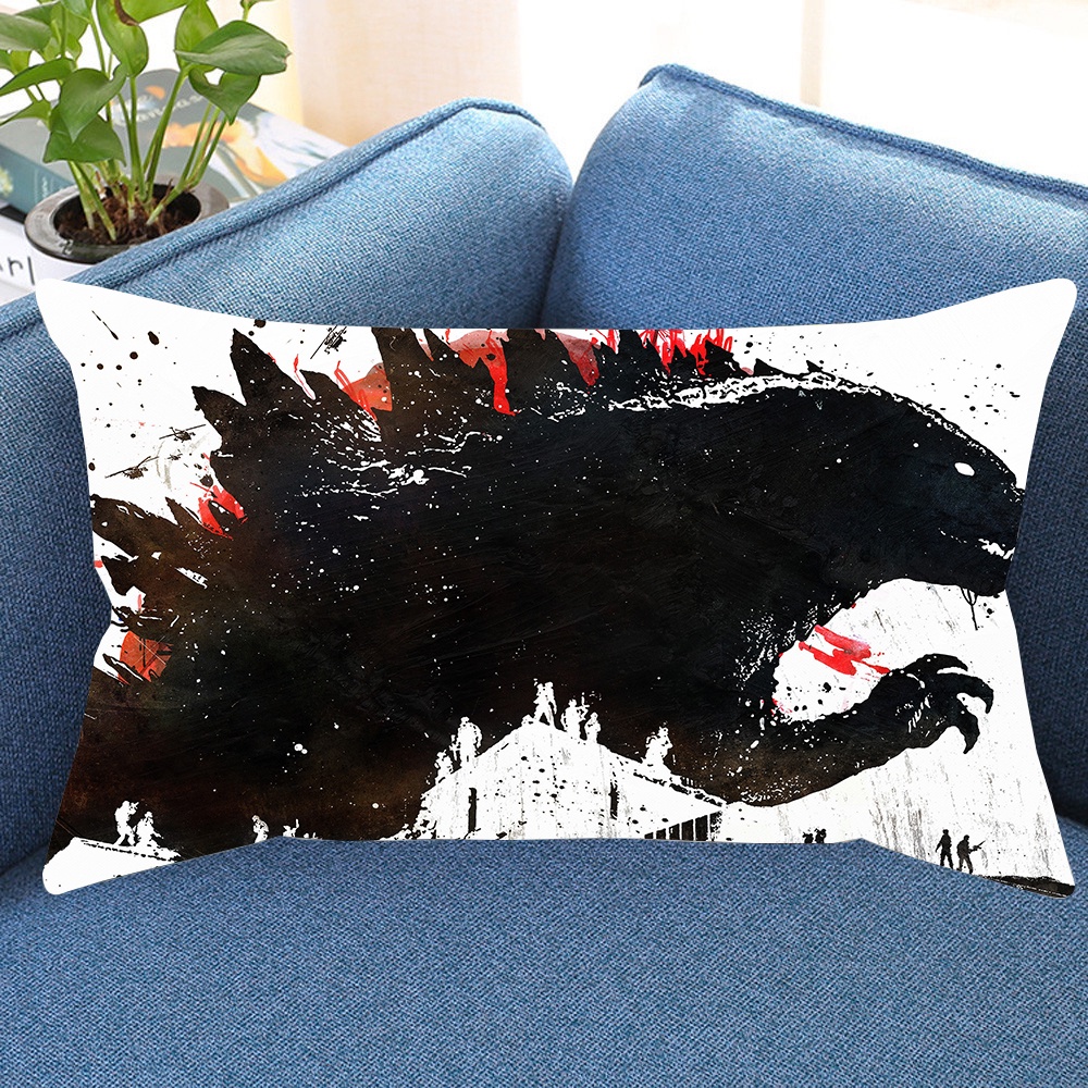 Vỏ Gối Đơn Hình Chữ Nhật In Hình Godzilla Polyeste Trang Trí Nhà Cửa