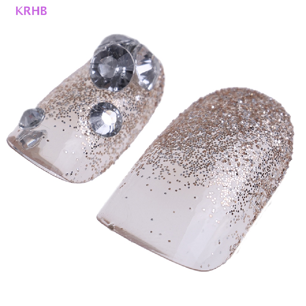 Set 24 Móng Chân Giả Trang Trí Tiệc Cưới Thiết Kế Mới