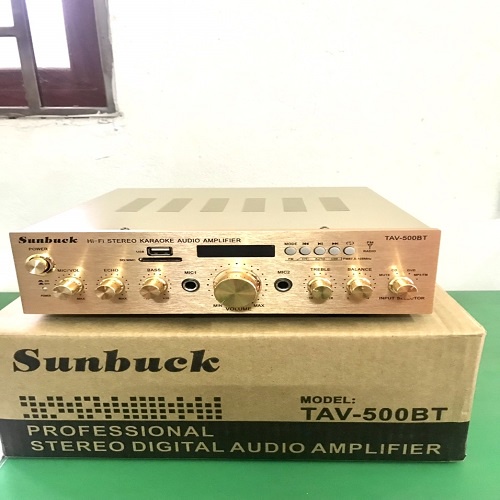 Amply mini bluetooth karaoke Sunbuck 500BT xuất xứ Trung Quốc hàng chuẩn, chuyên nghe nhạc, hát karaoke