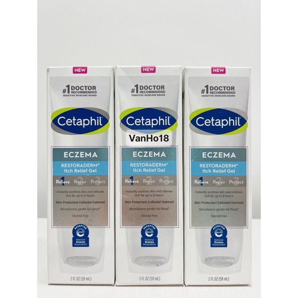 Kem dưỡng làm dịu da chàm Cetaphil ECZEMA Restoraderm Itch Relief Gel 59ml