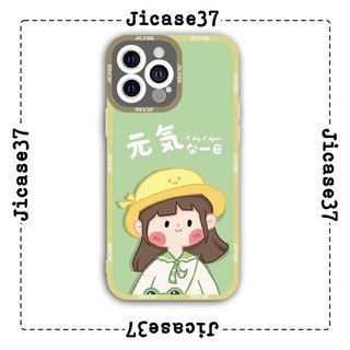 Ốp lưng iphone và samsung xiaomi oppo cạnh vuông Jicase cô gái đội mũ