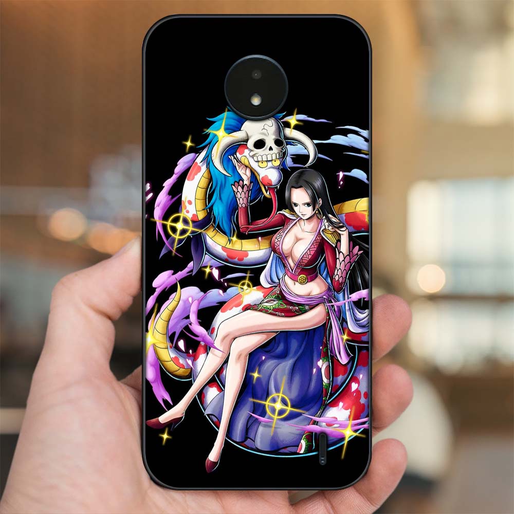 Ốp lưng Nokia C20 viền đen in hình Boa Hancock One Piece Đảo Hải Tặc