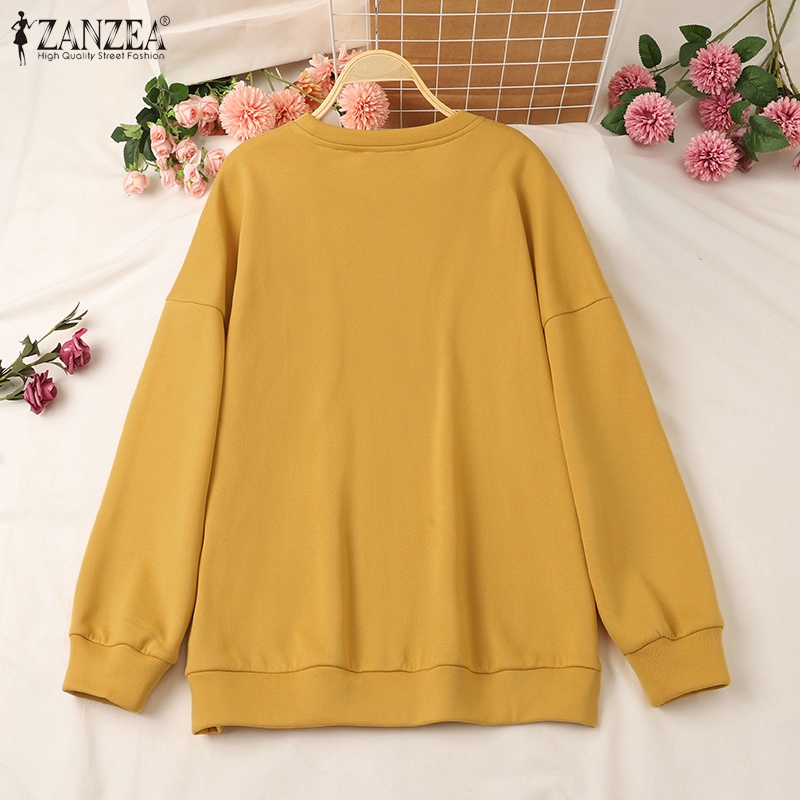 Zanzea Áo Nỉ Nữ Dài Tay Có Mũ Thời Trang Hàn