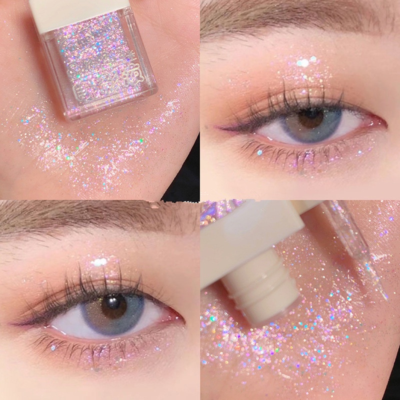 Phấn Mắt Dạng Lỏng Gege Bear Tông Nhũ Ngọc Trai Chống Nước Lâu Trôi 6 Màu Tùy Chọn