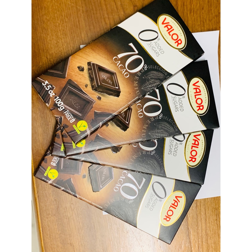 SÔCÔLA VALOR ĐẮNG 70% CACAO KHÔNG ĐƯỜNG 100G – MÃ: SCL0882