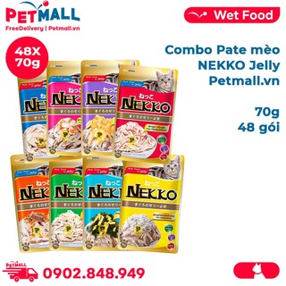 Combo Pate mèo NEKKO Jelly 70g - Mix vị 48 gói Petmall