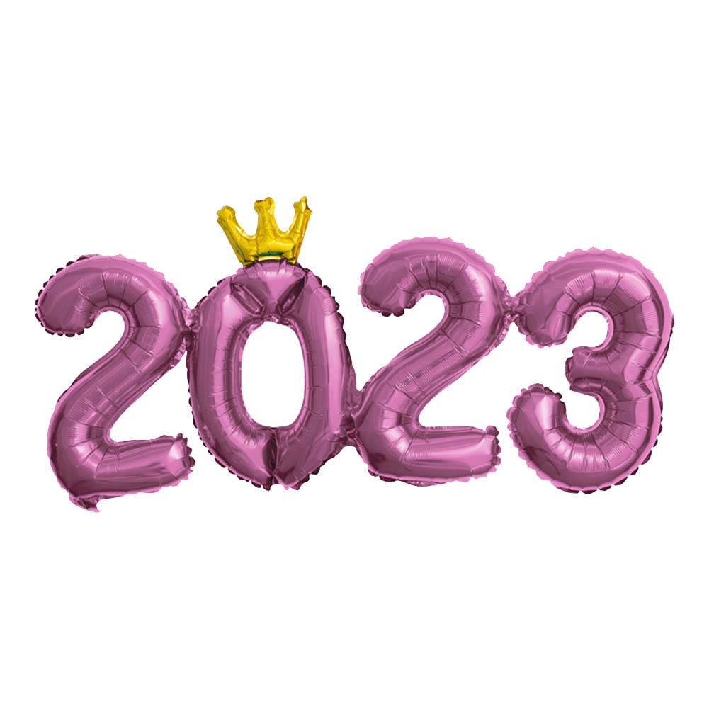 2023 Bóng bay năm mới hạnh phúc Lá nhôm Số bóng bay trang trí tại nhà cho các trang trí tiệc mừng Giáng sinh năm mới