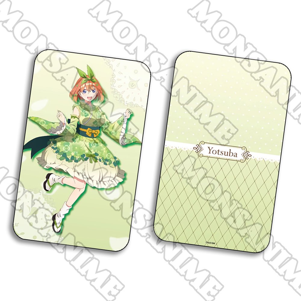 Ảnh card bo góc in hình NHÀ CÓ NĂM NÀNG DÂU ver KIMONO CÁCH TÂN thẻ bo viền 5*8cm anime chibi