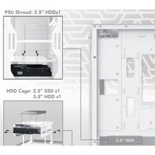 Vỏ Case XIGMATEK NYX 3F WHITE ( KÈM 3 FAN LED )