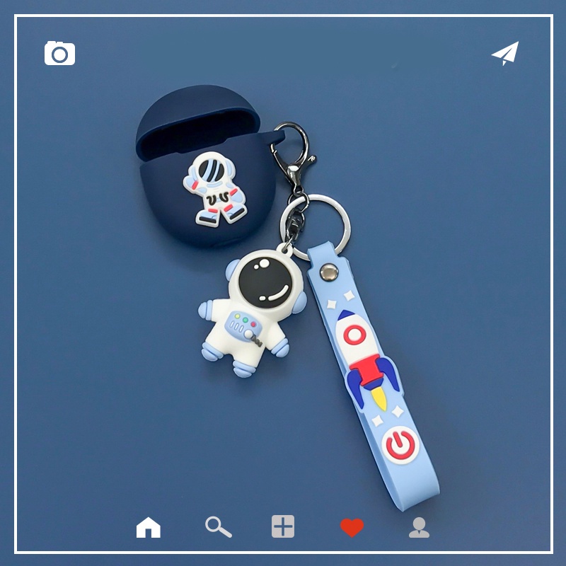 Vỏ Bảo Vệ Hộp Sạc Tai Nghe xiaomi redmi Buds 4 redmi buds4 pro Bằng Silicon Họa Tiết Hoạt Hình Chú Thỏ / Phi Hành Gia Dễ Thương