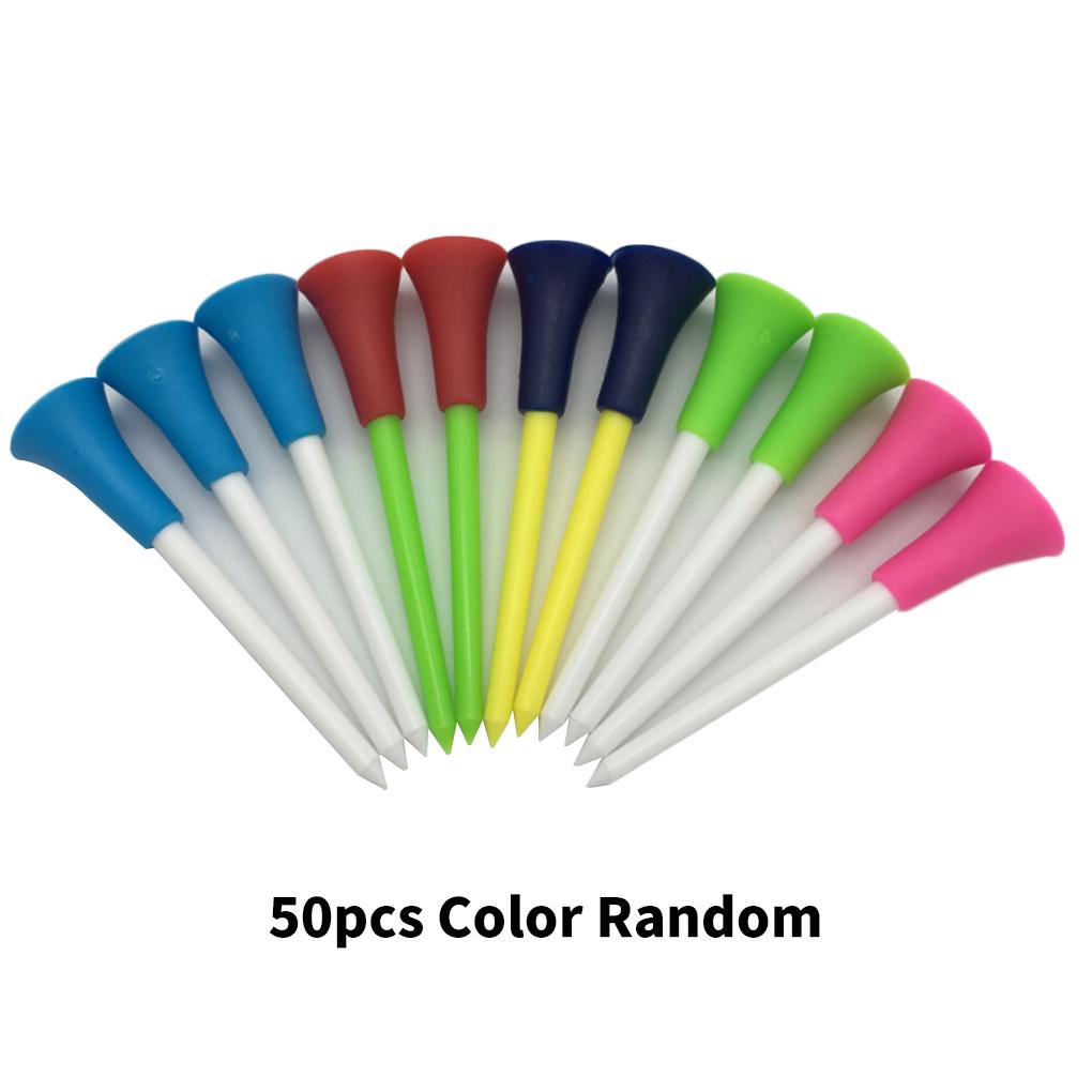 Set 50 Tee Bằng Nhựa Dùng Luyện Tập Đánh Golf Ngoài Trời