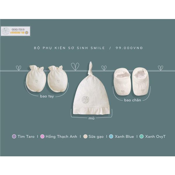 Sale Set mũ bao tay chân hrnee