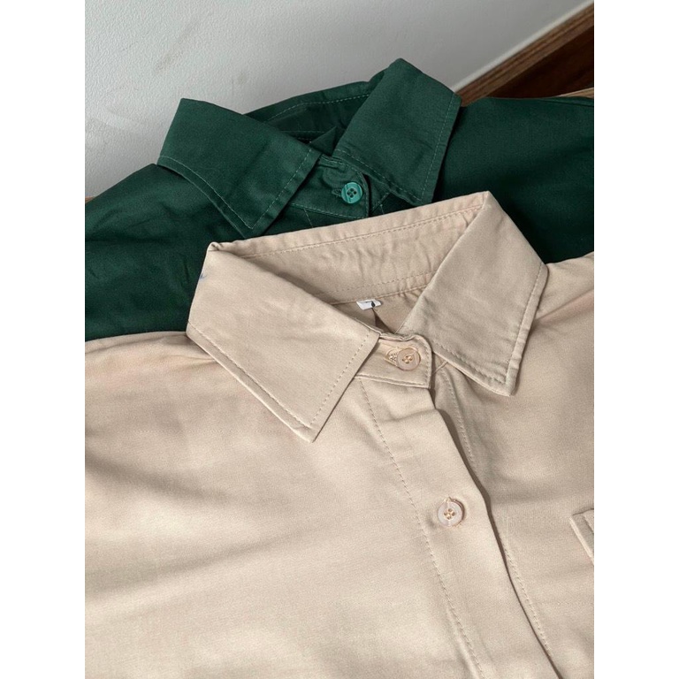 Áo sơ mi croptop tay dài với túi đựng đồ GLEE TOP - Thời trang cho Mẹ & Bé - A-43