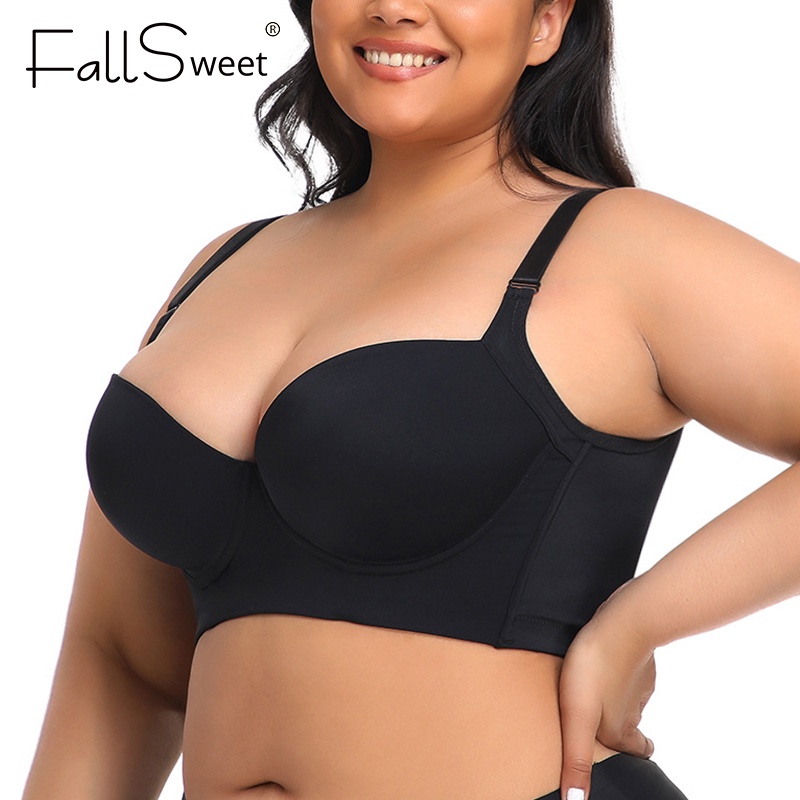 Áo ngực FALLSWEET có gọng nâng thời trang dành cho nữ cỡ lớn 34-46
