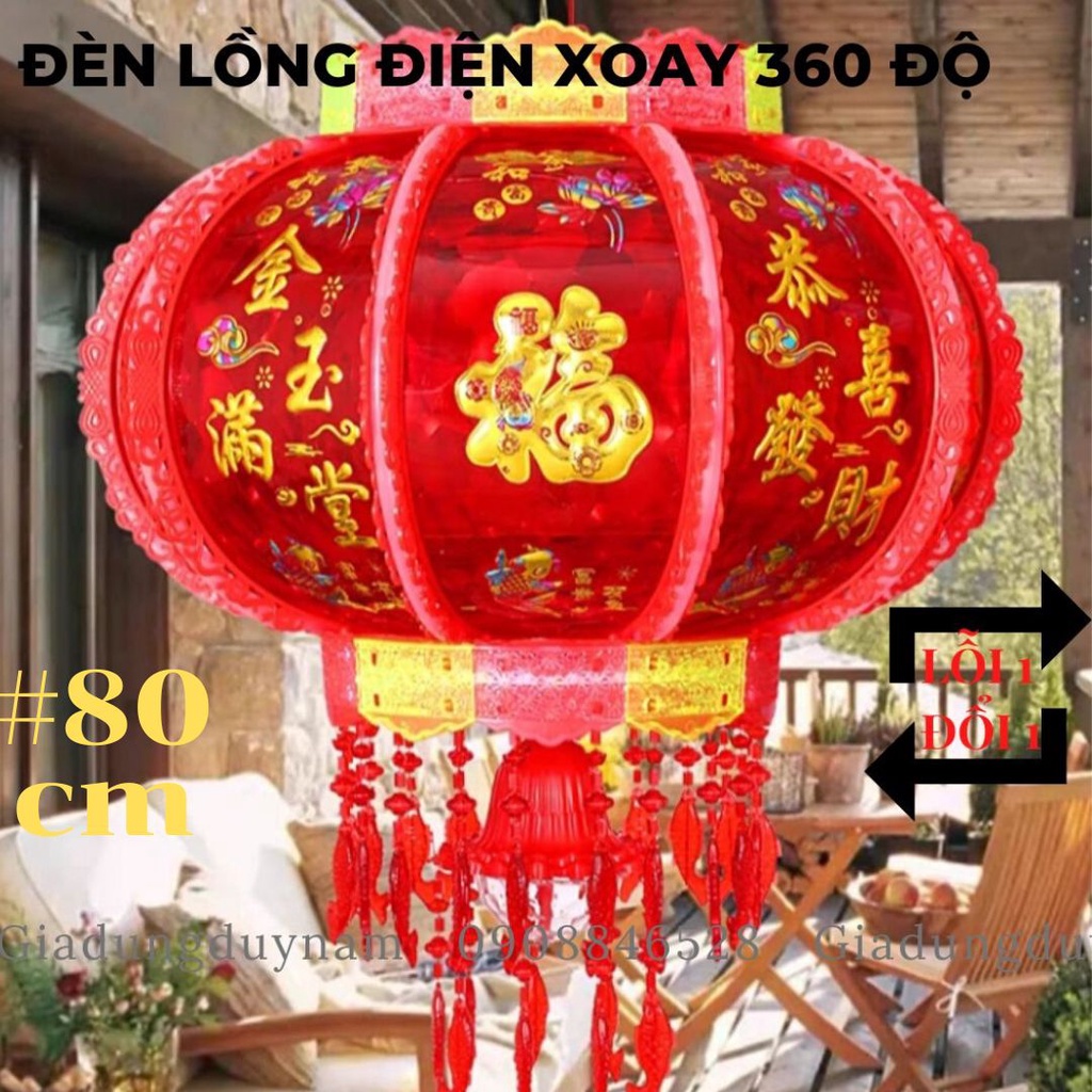 Lồng Đèn Nháy Điện Xoay 360 Kết Hợp Đèn Led/ Đèn Lồng Trang Trí Tết Chữ Nổi [ MẪU hot 2023 hàng loại đẹp..]