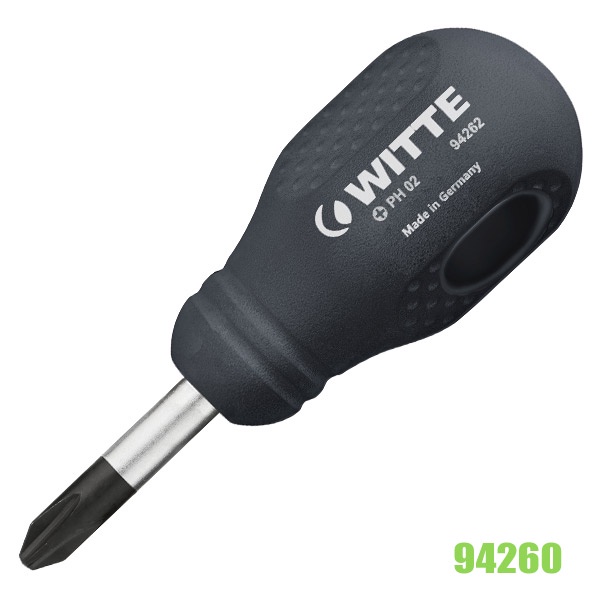Tua vít bake siêu ngắn PH2, lưỡi 25mm-WITTE 94262. Sản xuất tại Đức