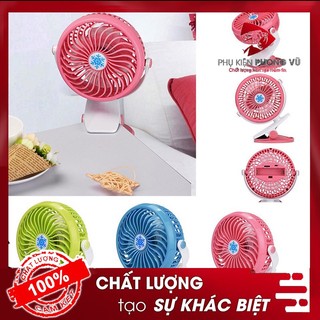 [Mã ELHA22 giảm 5% đơn 300K] Quạt USB mini - Quạt kẹp xe cho bé - [Kẹp cạnh bàn - Chân đế - Xoay 360] cực tiện dụng