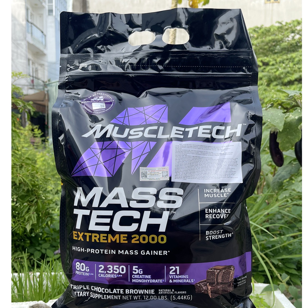 Sữa tăng cân MASS TECH EXTREME 2000 của MuscleTech hỗ trợ tăng cân tăng cơ nạc cao cấp - Phân phối chính thức