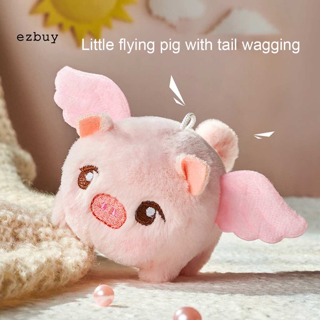 Ezz Đồ Chơi Thú Nhồi Bông Hình Chú Heo Bay Có Cánh Màu Hồng Mini Dễ Thương Trang Trí Ba Lô Cho Bé